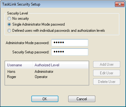 Security - Single Admin